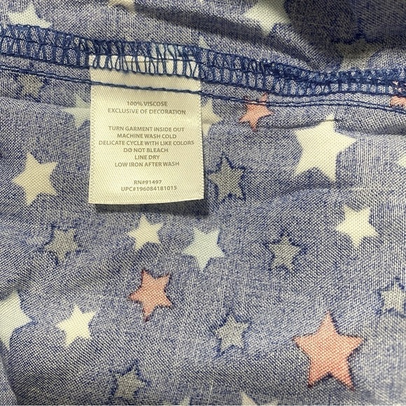 Home Free Colorful Stars Men's Hawaiian Shirt Beach Short Sleeved Button Large - Picture 6 of 6